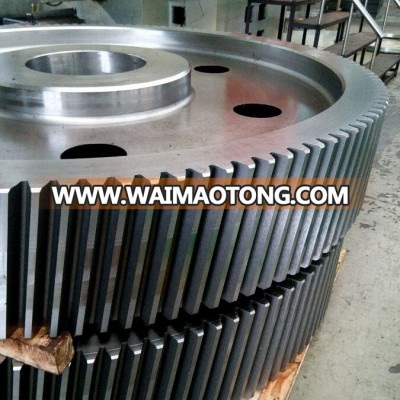 Forging steel gear shaft rotary kiln shaft pinion mill spur shaft gear