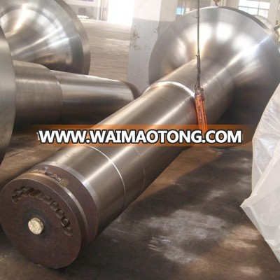 CNC custom service alloy steel forged wind turbine main shaft