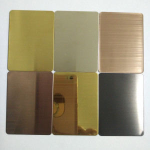 PVD Polished Surface Stainless Steel for 201 Color Decorative Sheet